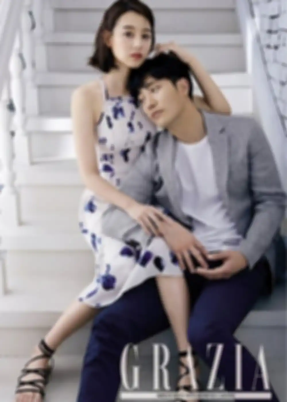 Kim Ji Won halter floral dress