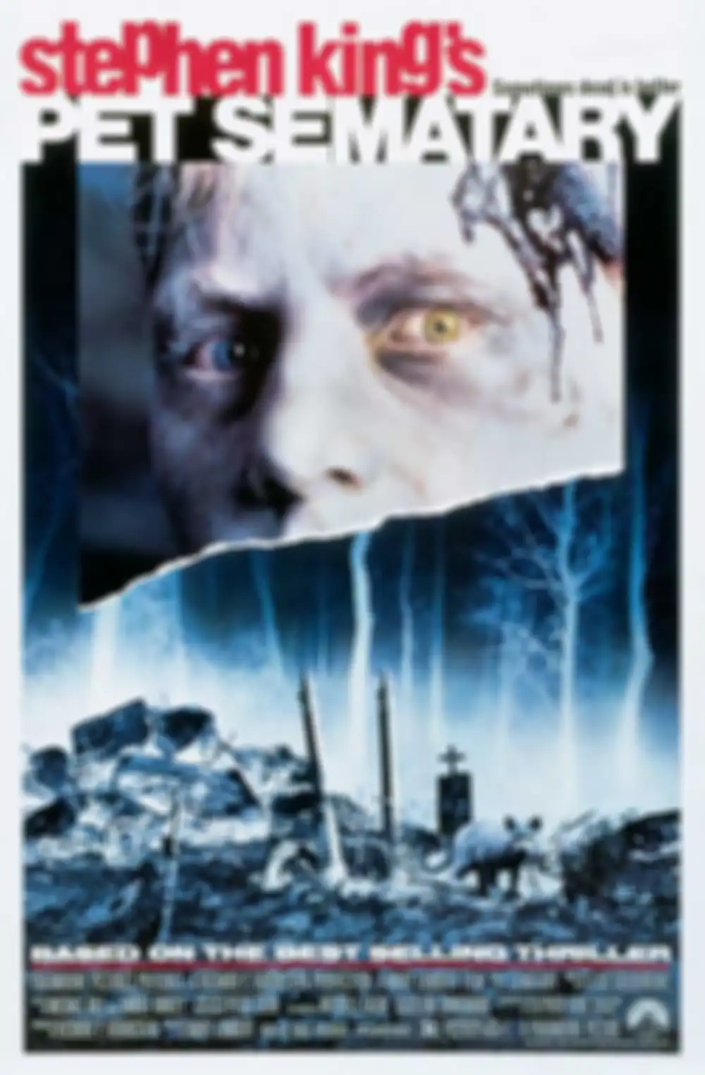 Cover film Pet Sematary by Stephen King 1989