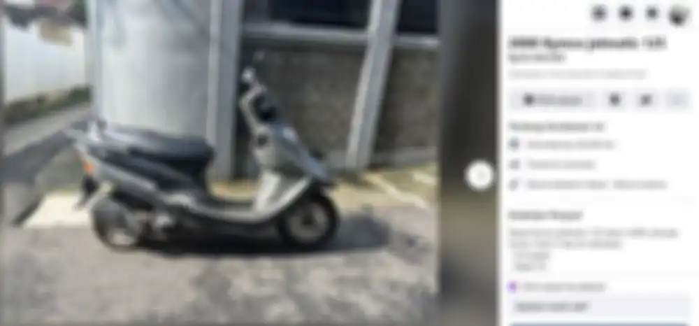 Motor bekas Kymco Jetmatic dijual Rp 10 jutaan di Facebook Marketplace.