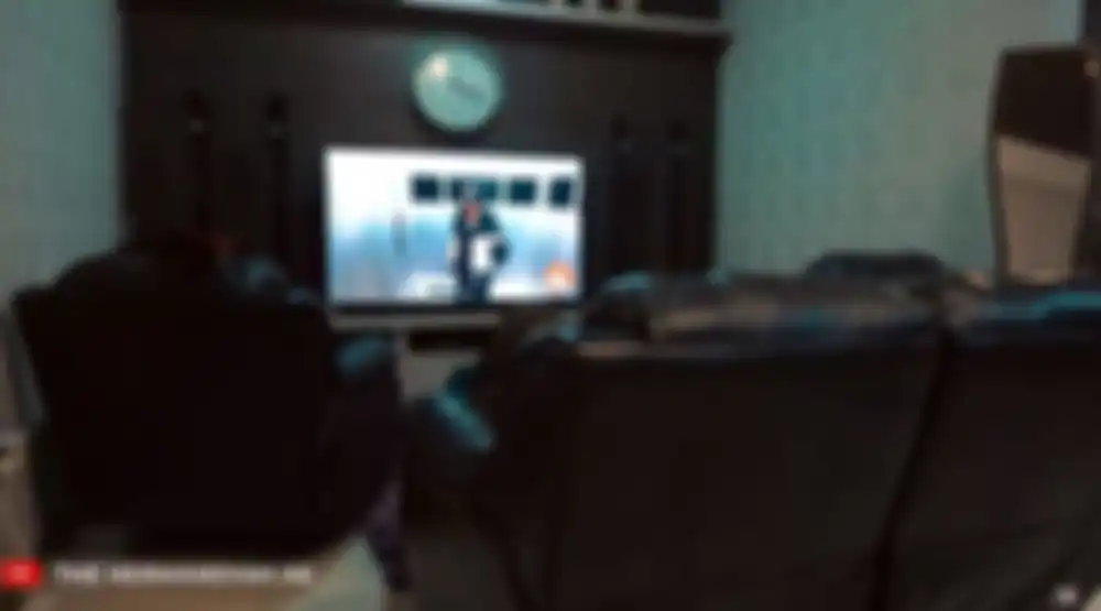 Ruang Televisi rumah orangtua Anang Hermansyah di Bandung, Jawa Barat.