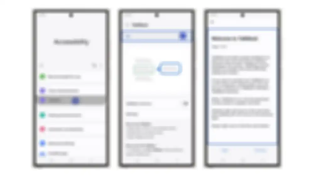Deskripsi Audio dengan TalkBack di perangkat Samsung