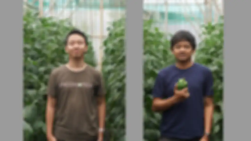 (Ki-ka) M. Fahri Riadi (CEO) dan Nugroho Hari Wibowo (CTO) BIOPS Agrotekno