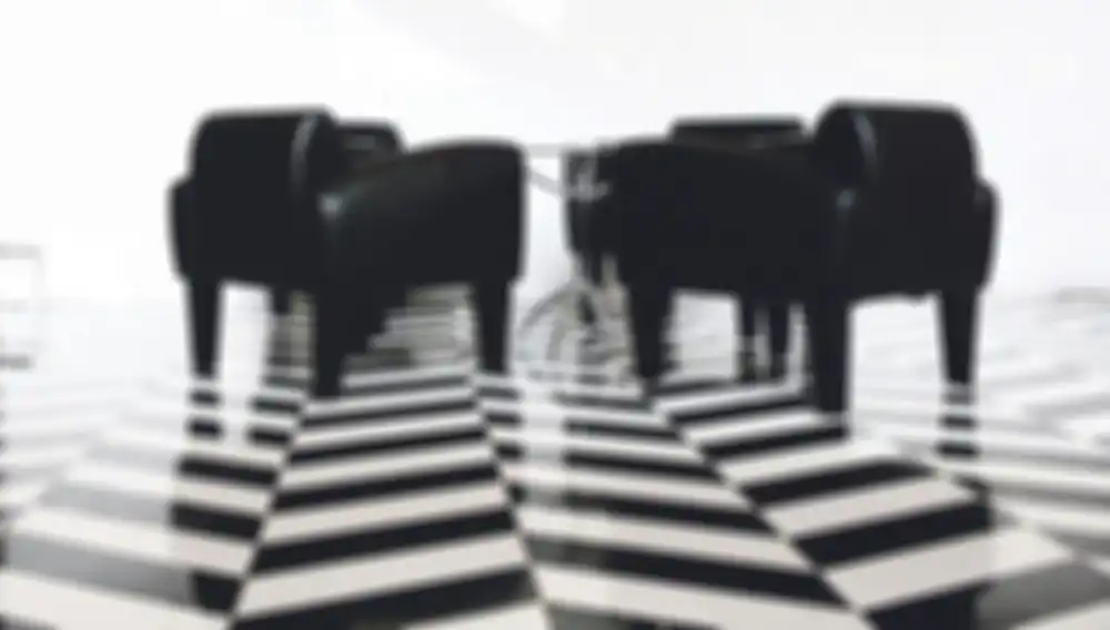 Lantai bermotif chevron 