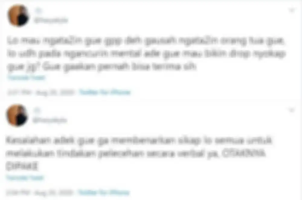 Unggahan kakak Adhisty Zara di Twitter