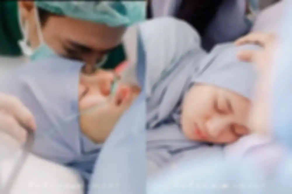Dinda Hauw melahirkan