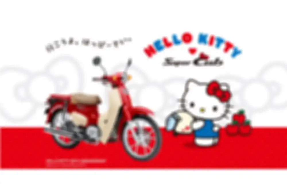 Honda Super Cub edisi spesial dirilis untuk peringatan ulang tahun Hello Kitty ke-50.