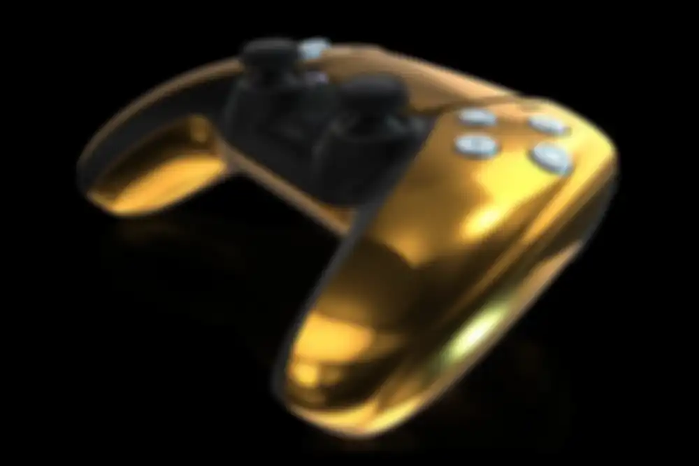 Kontroler PS5 berlapis emas 24 karat