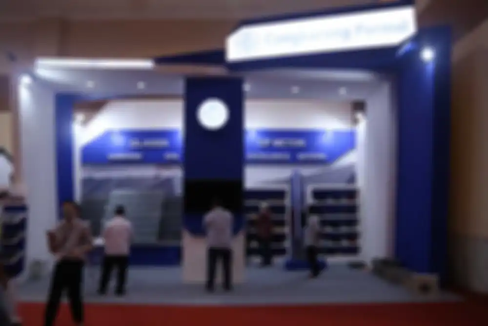 Suasan pameran pada pembukaan Indobuildtech 2021