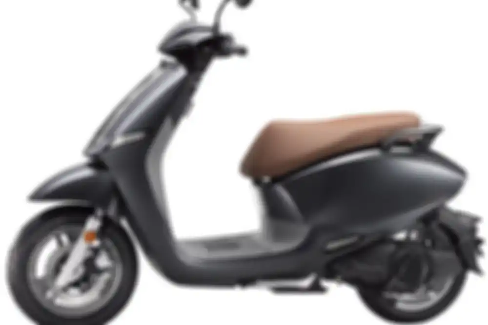 Garis desain bodi motor listrik Kymco i-One ini mirip Vespa.