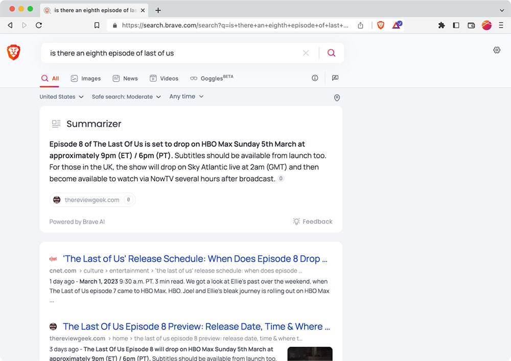 Contoh hasil kesimpulan otomatis webstite langsung di pencarian dengan menggunakan Summarizer. 