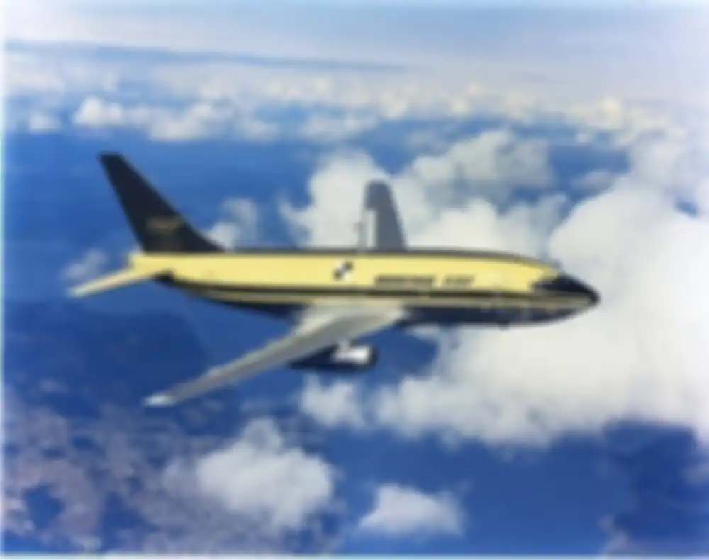 Pesawat Boeing 737-100 yang pertama kali terbang tahun 1967
