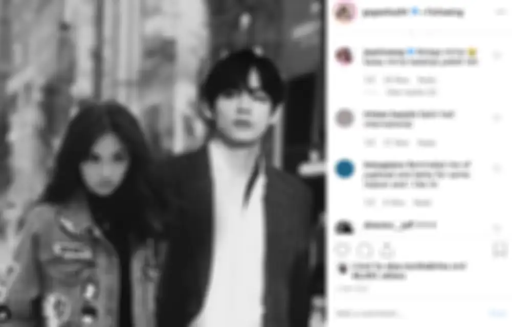 Gege Elisa Unggah Foto Editan dengan V BTS