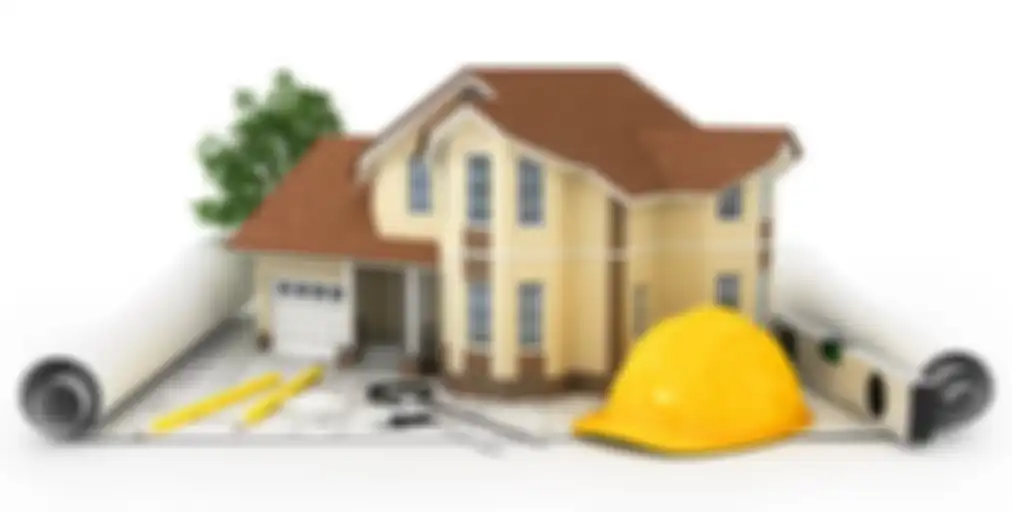 Ilustrasi renovasi atau membangun rumah.