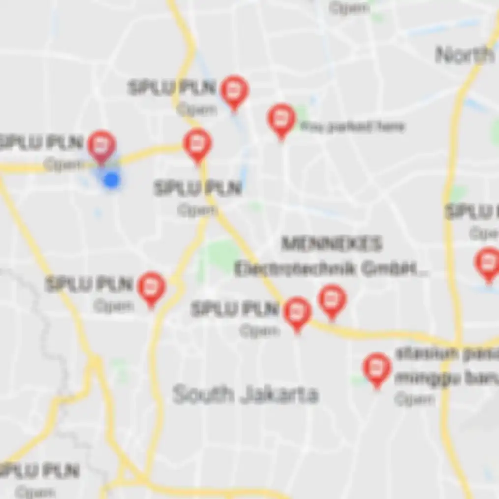 Beberapa stasiun pengisian daya untuk kendaraan listrik di Jabodetabek