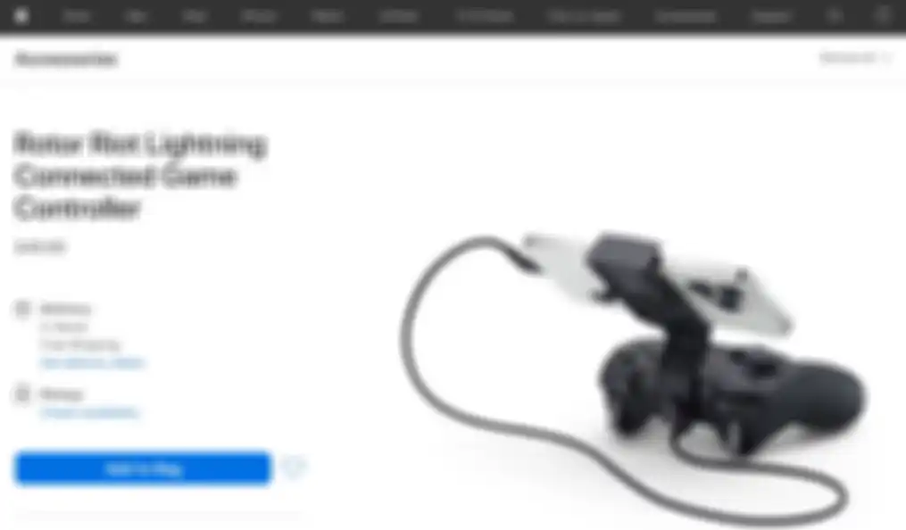 Laman penjualan kontroler game Rotor Riot di Apple Store Online