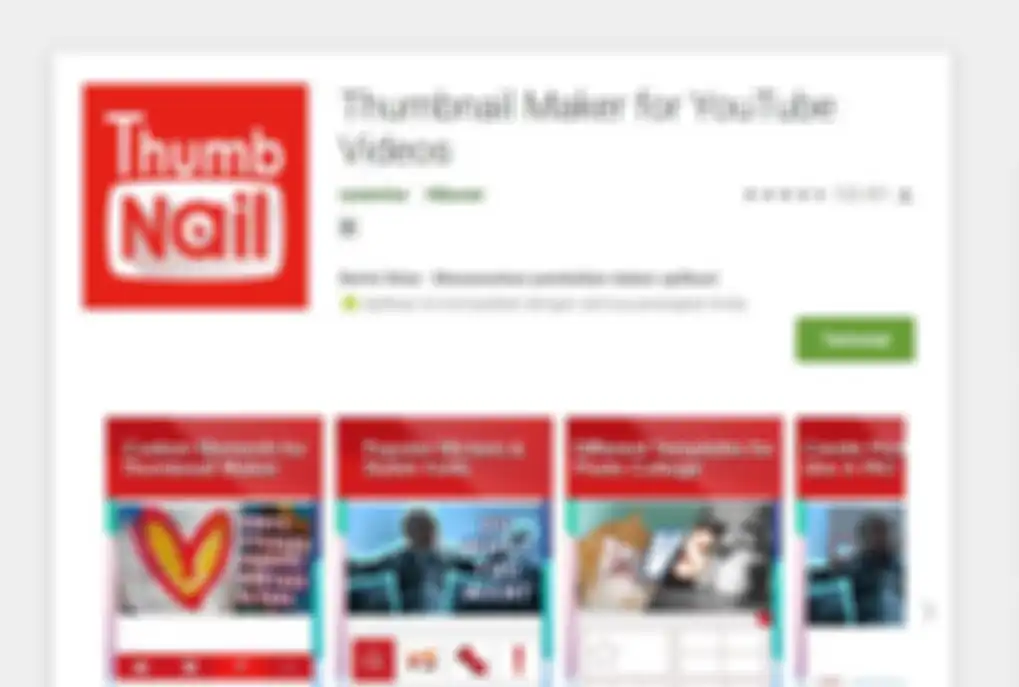Aplikasi Thumbnail Maker for Youtube Video.