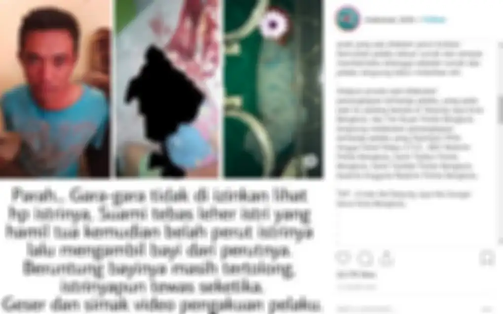 Sadis! Seorang Suami Tega Tebas Leher Istri Kemudian Ambil Bayi yang Masih Di Dalam Kandungan, Alasannya Sepele!