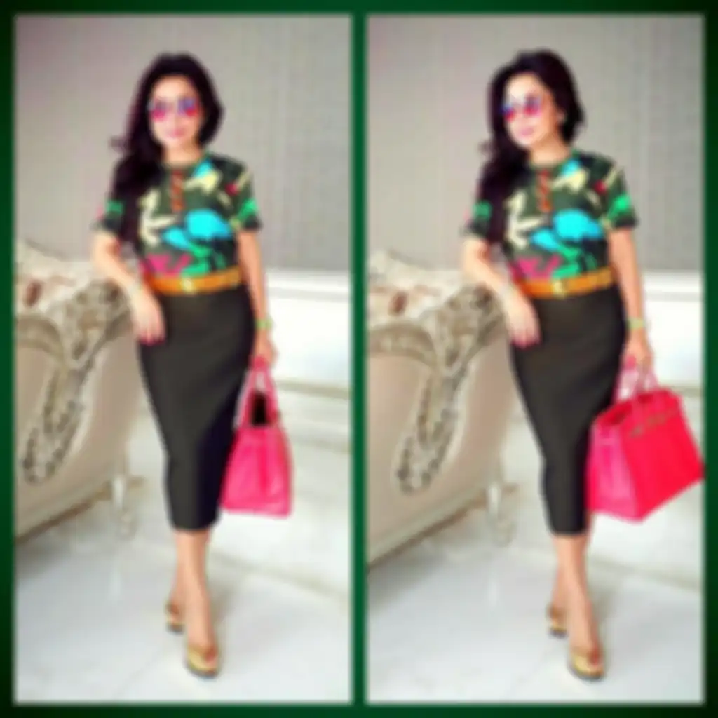 Outfit nyentrik Mayangsari