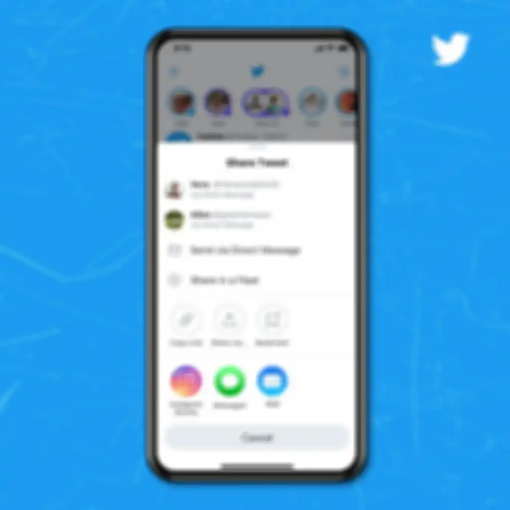 Fitur berbagi tweet ke Insta Stories