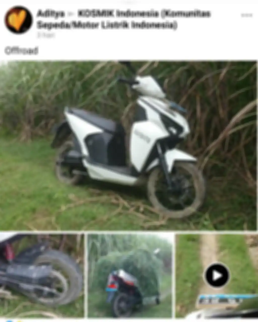 Motor listrik Gesits diajak 'nyawah'.