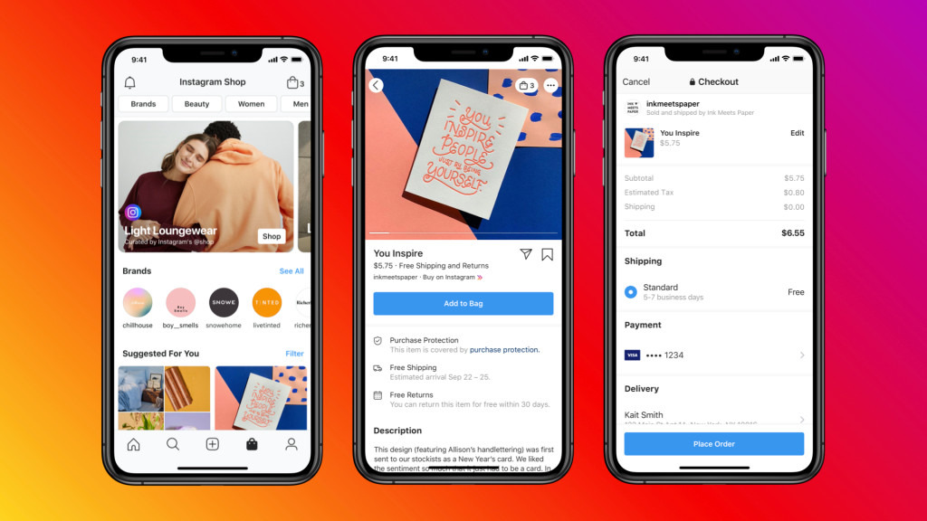 Tampilan Instagram Shop