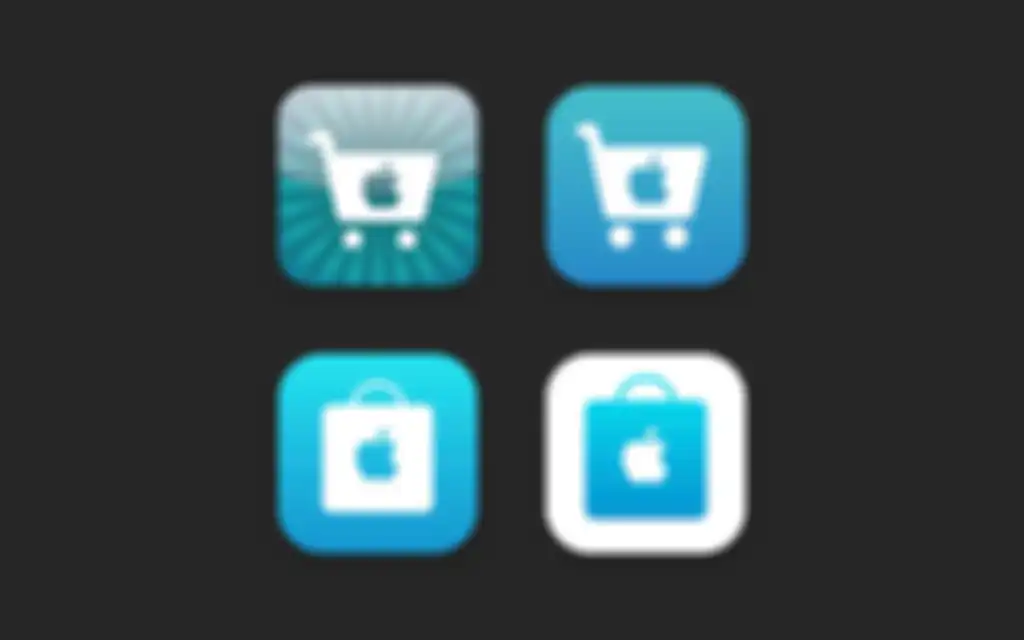 Evolusi logo aplikasi Apple Store