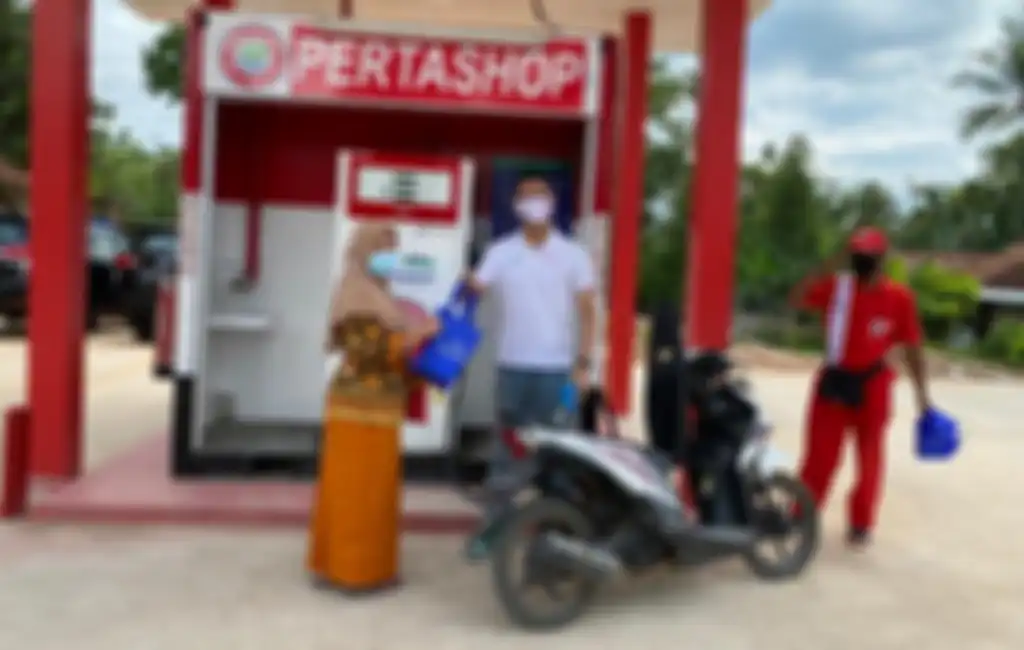 Foto ilustrasi Pertashop, harga Pertamax Rp 13.850 per liter.