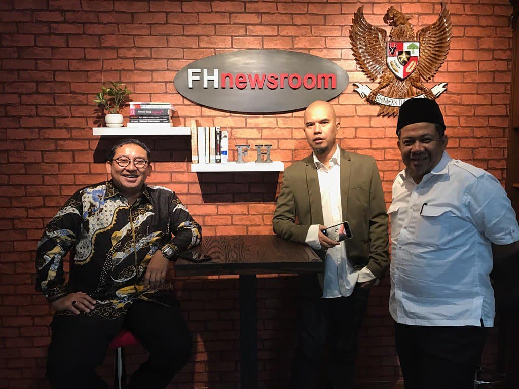 Ahmad Dhani bersama Fahri Hamzah dan Fadli Zon