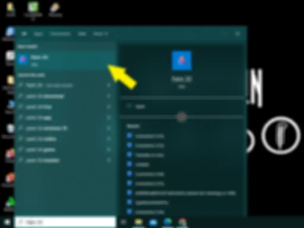 Aplikasi Paint 3D di pencarian