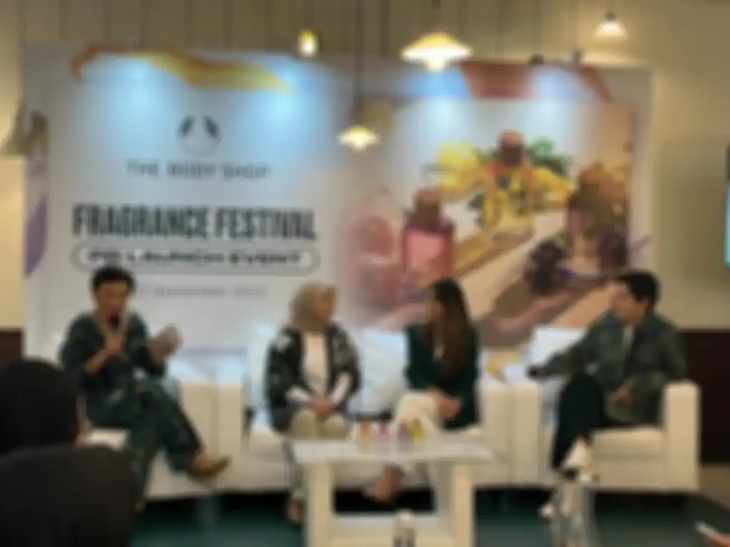 Fragrance Festival - The Body Shop PR Launch Event bersama Psikolog Nuran Abdat, M.Psi dan Maxime Bouttier di Mall Kota Kasblanka pada Rabu, (27/9/2023)