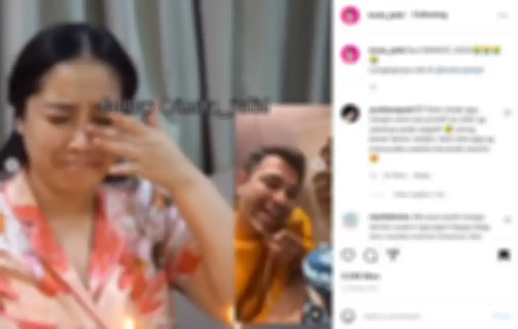 Nagita Slavina menangis sedih merayakan ulang tahun saat Raffi Ahmad sedang isolasi mandiri.