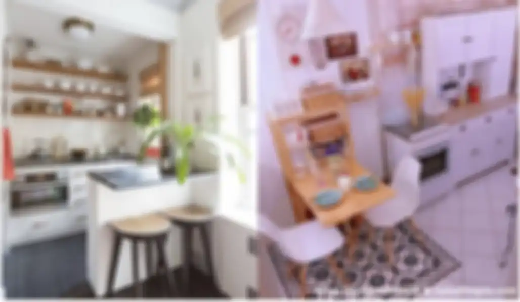 Desain meja makan mengubah aura dapur sempit menjadi hangat nan nyaman. Intip yuk 6 foto hasil aplikasinya. 