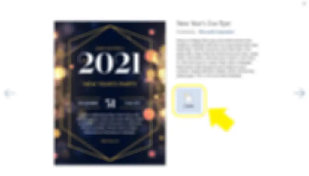 Template New Years Eve flyer baru di Microsoft Word