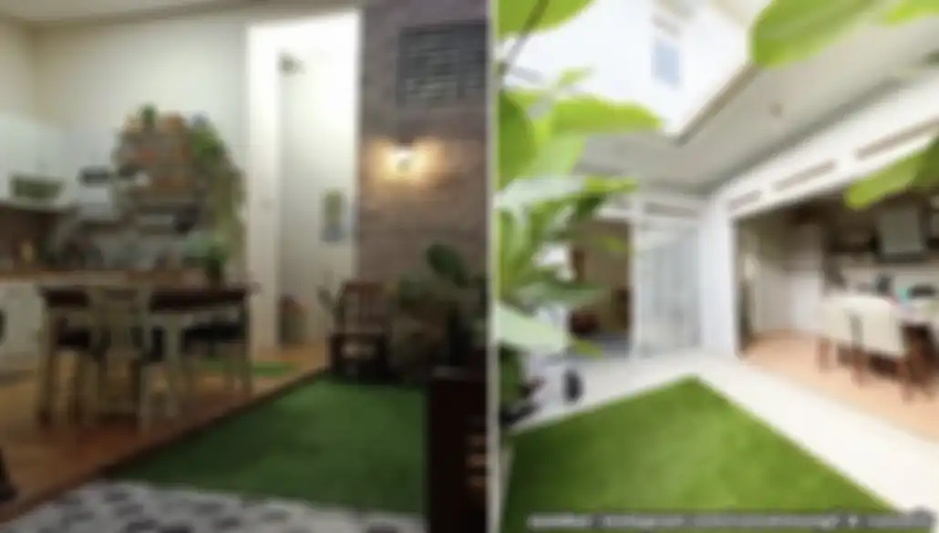 Desain dapur tanpa sekat dengan ruang hijau jadi semakin segar. Taman belakang rumah kuncinya. Tengok 7 foto aestheticnya.