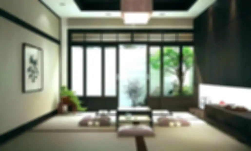 Ruang tamu ala Jepang