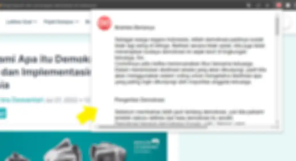 Hasil kesimpulan otomatis website