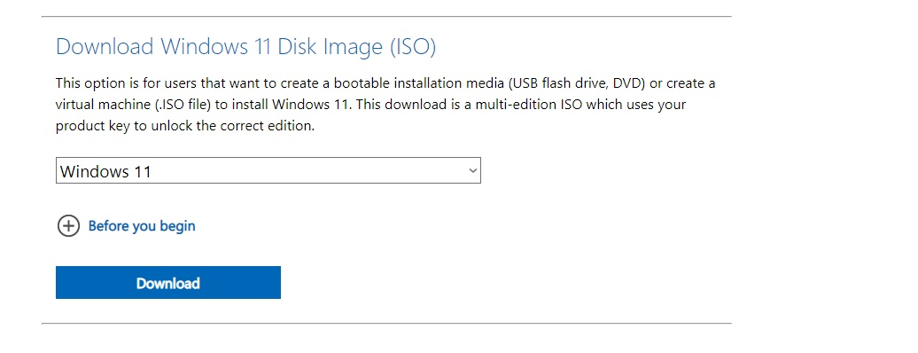 Download Windows 11 ISO