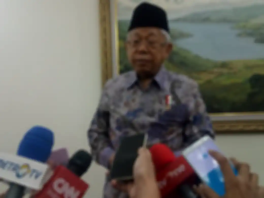 Wakil Presiden KH Maruf Amin menggelar konpers mingguan soal isu-isu terhangat di Kantor Presiden, Jakarta Rabu(29/1/2020)