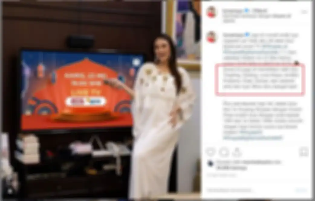 Tangkapan layar unggahan Luna Maya.