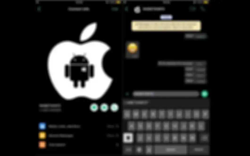 Ilustrasi WhatsApp Dark Mode