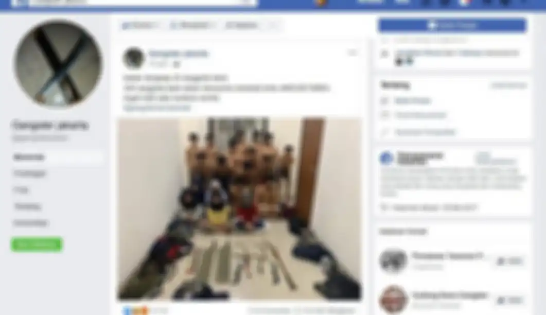 Ancaman akun Facebook yang mengaku geng motor menantang anggota kepolisian