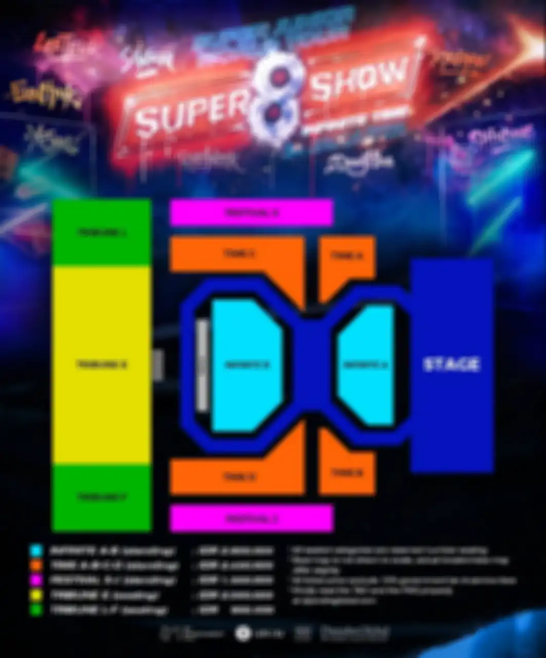Seating plan dan harga tiket SS8 in Jakarta
