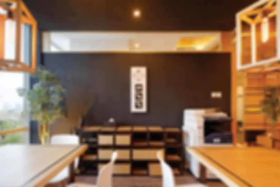 Suasana cafe di kantor sewa