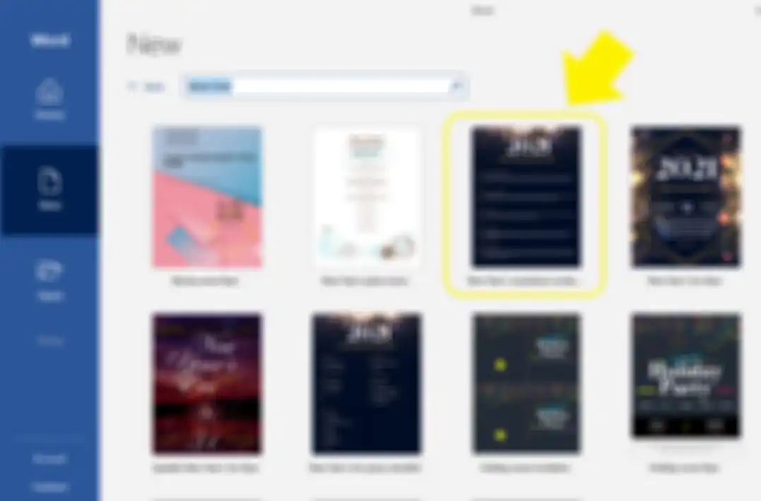 Pilihan template di Microsoft Word
