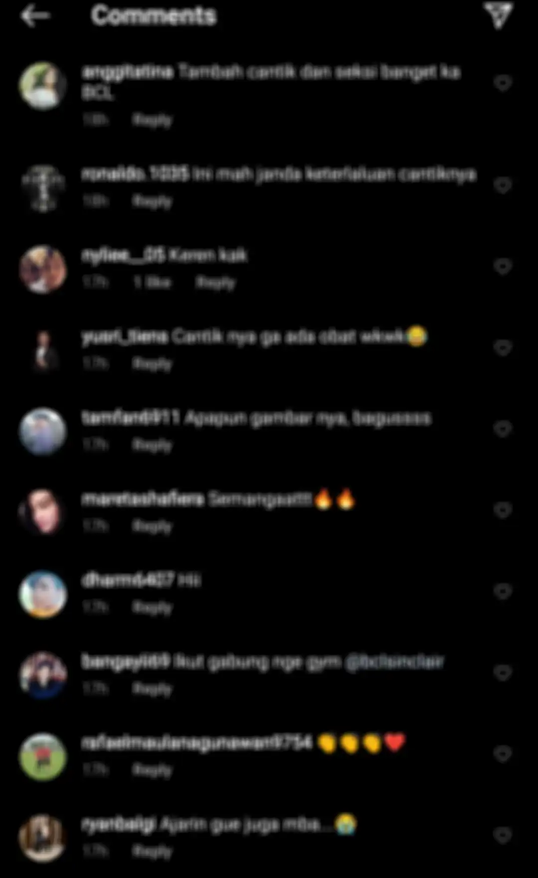 Komentar netizen di unggahan Bunga Citra Lestari