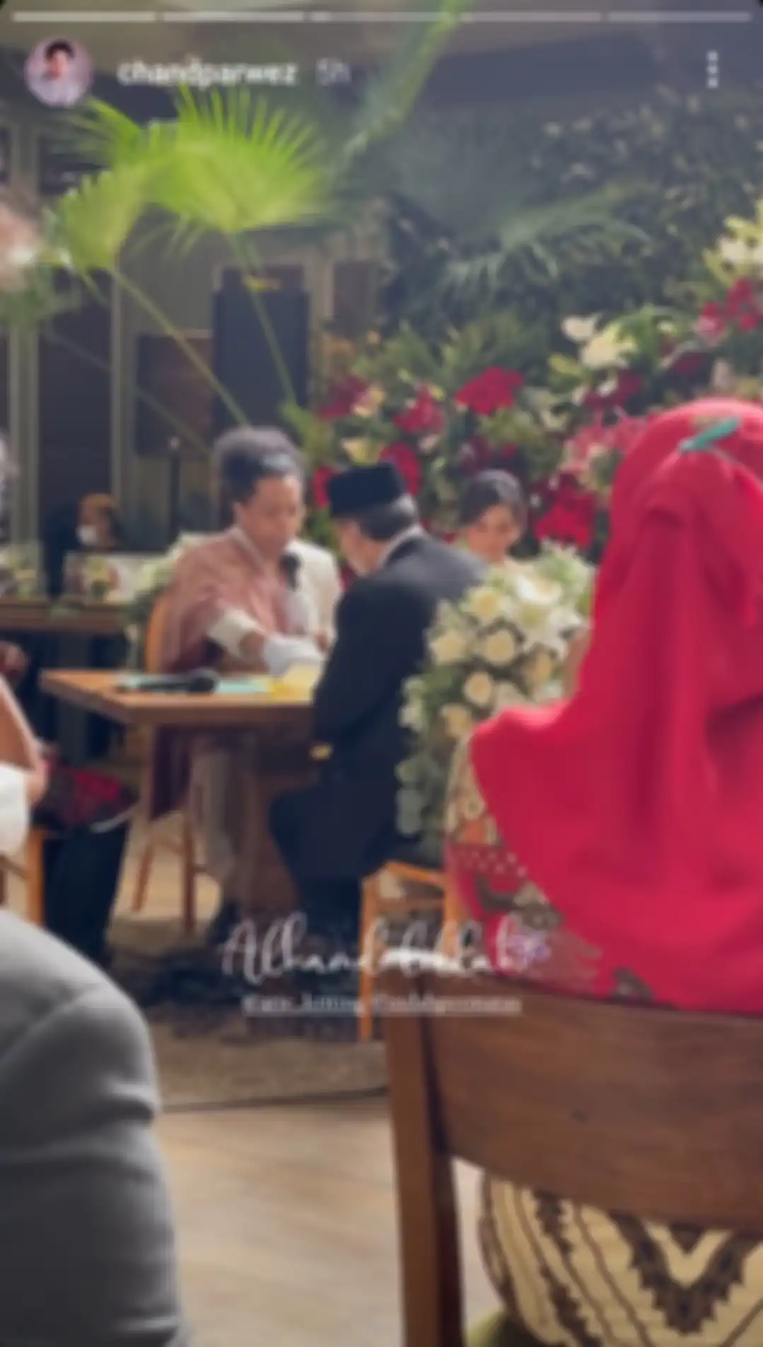 Prosesi Ijab Kabul Arie Kriting dan Indah Permatasari.