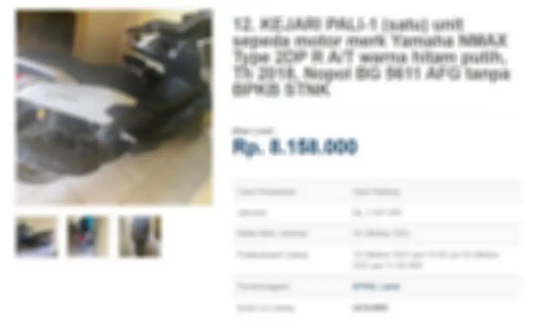 Lelang Yamaha NMAX 2018
