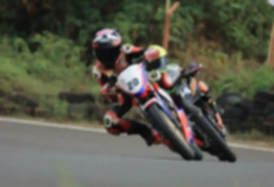 Action Putu Haga Winatha yang fokus di Kejurnas Motoprix tahun ini. 