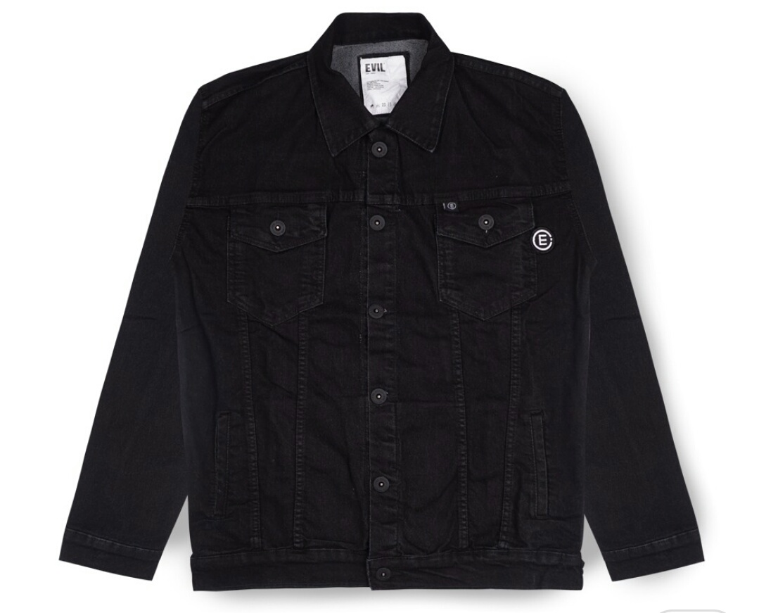 Jaket Denim Warna Hitam Evil Army