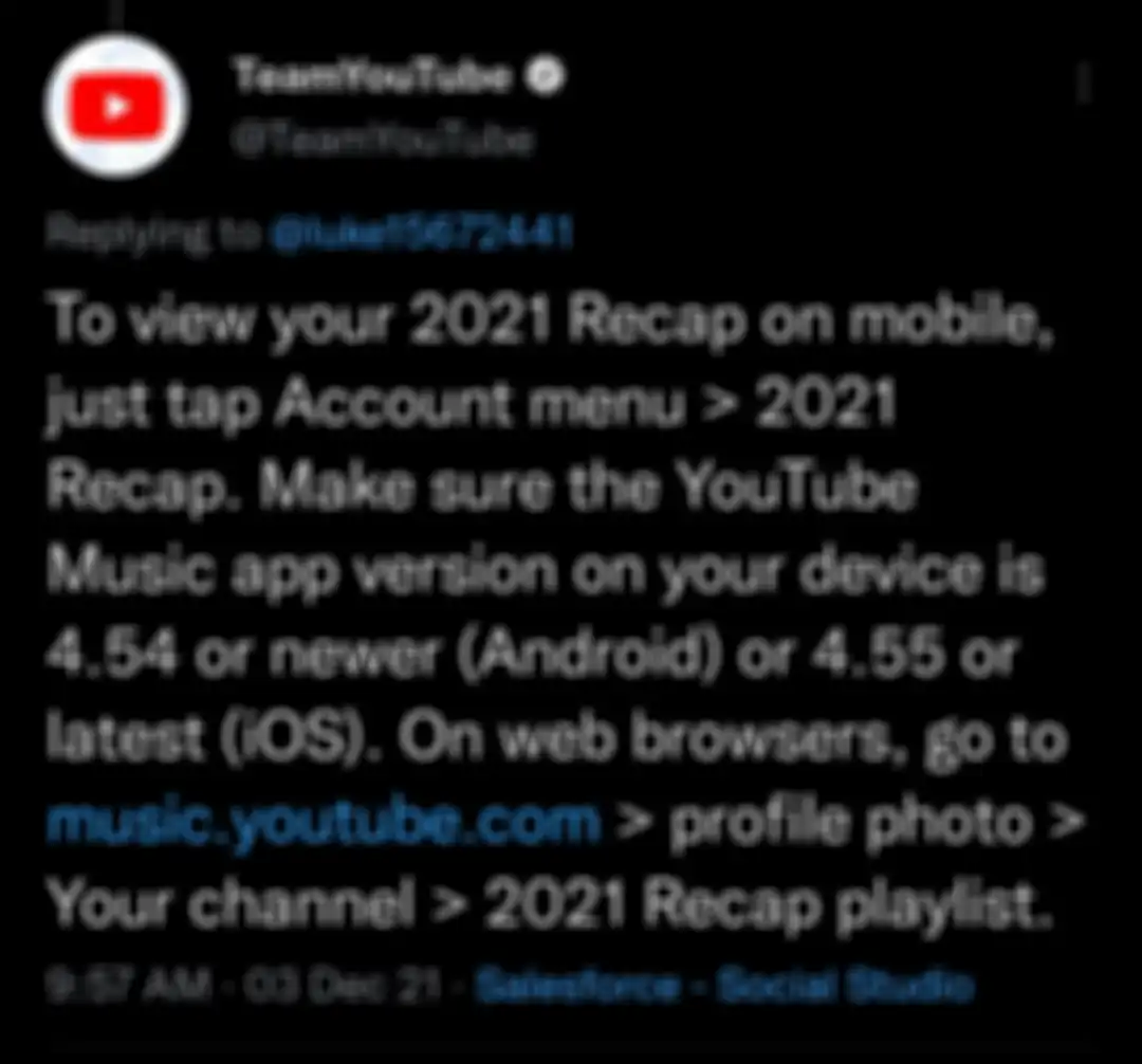 YouTube Music 2021 Recap